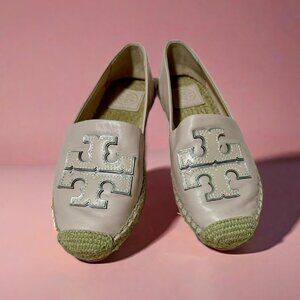 Tory Burch Ines Logo Espadrille Flats Women's Size 7